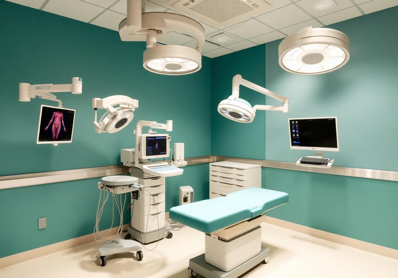 Sala per procedura isteroscopica in clinica ginecologica moderna