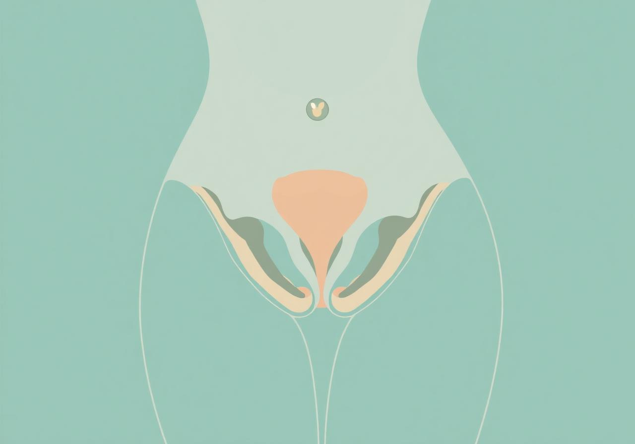 Illustrazione medica dell'anatomia pelvica per la diagnosi di endometriosi